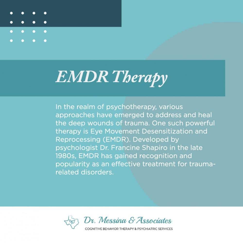 A blue and white cover of the emdr therapy book.