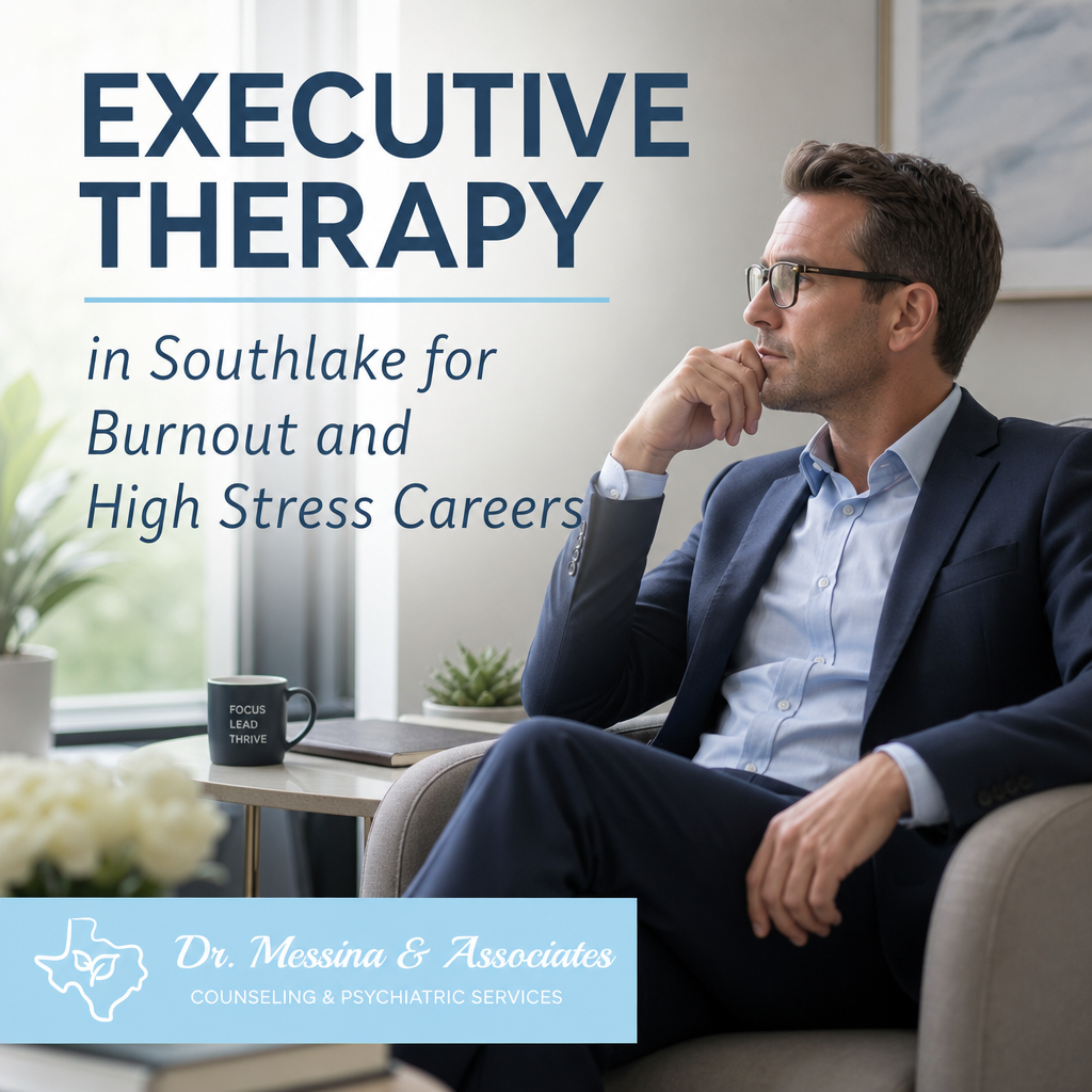 Executive Therapy in Southlake for Burnout and High Stress Careers